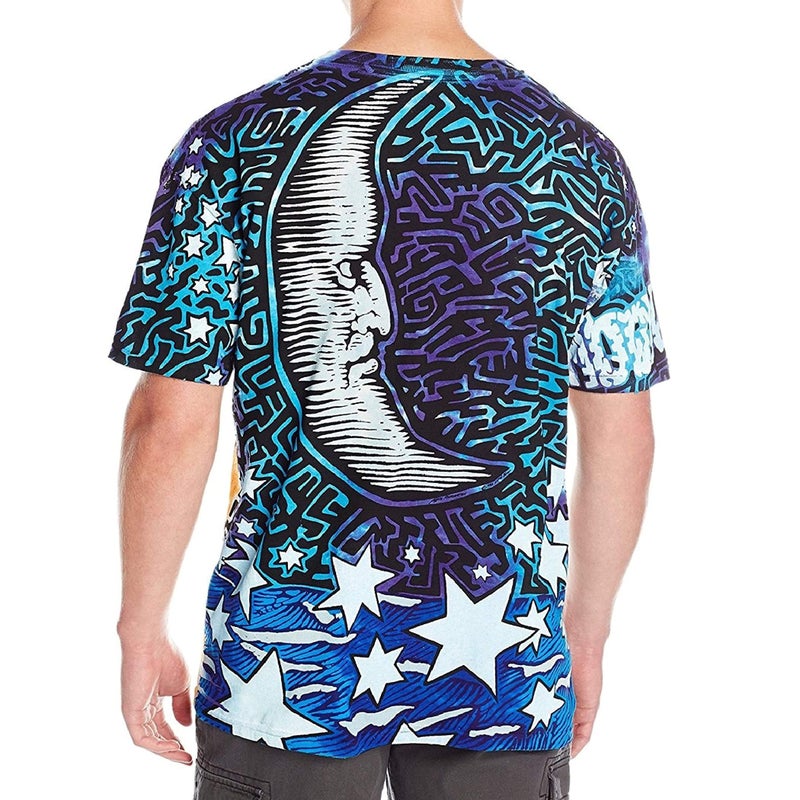 Liquid Blue Men's Sun Moon T-Shirt, Tie Dye, Large - Image 2